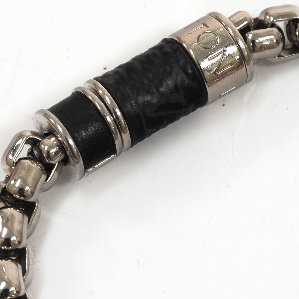 Louis Vuitton Monogram Chain Silver Eclipse Brace… - image 3